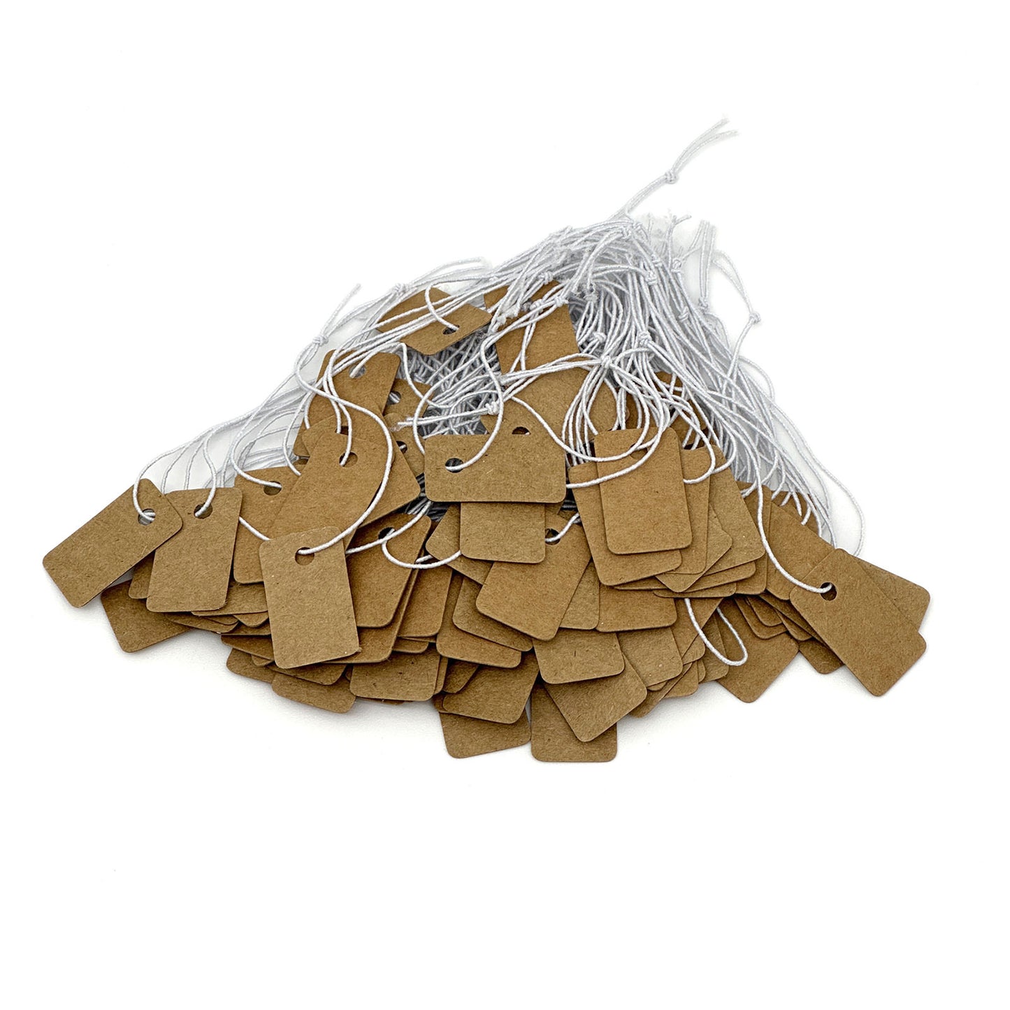 0.6" x 1" Kraft Paper Elastic String Price Tags