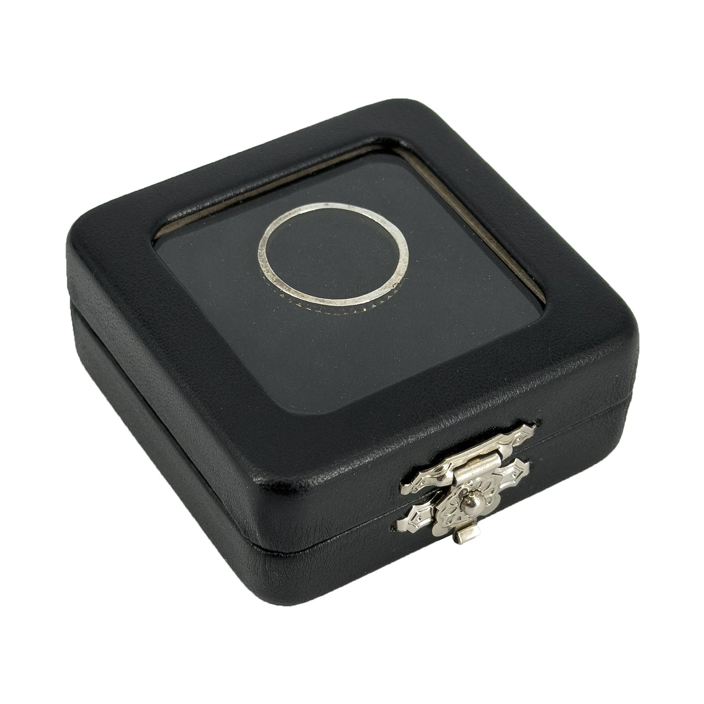1 3/4" x 1 3/4" Black Leatherette Gemstone Box