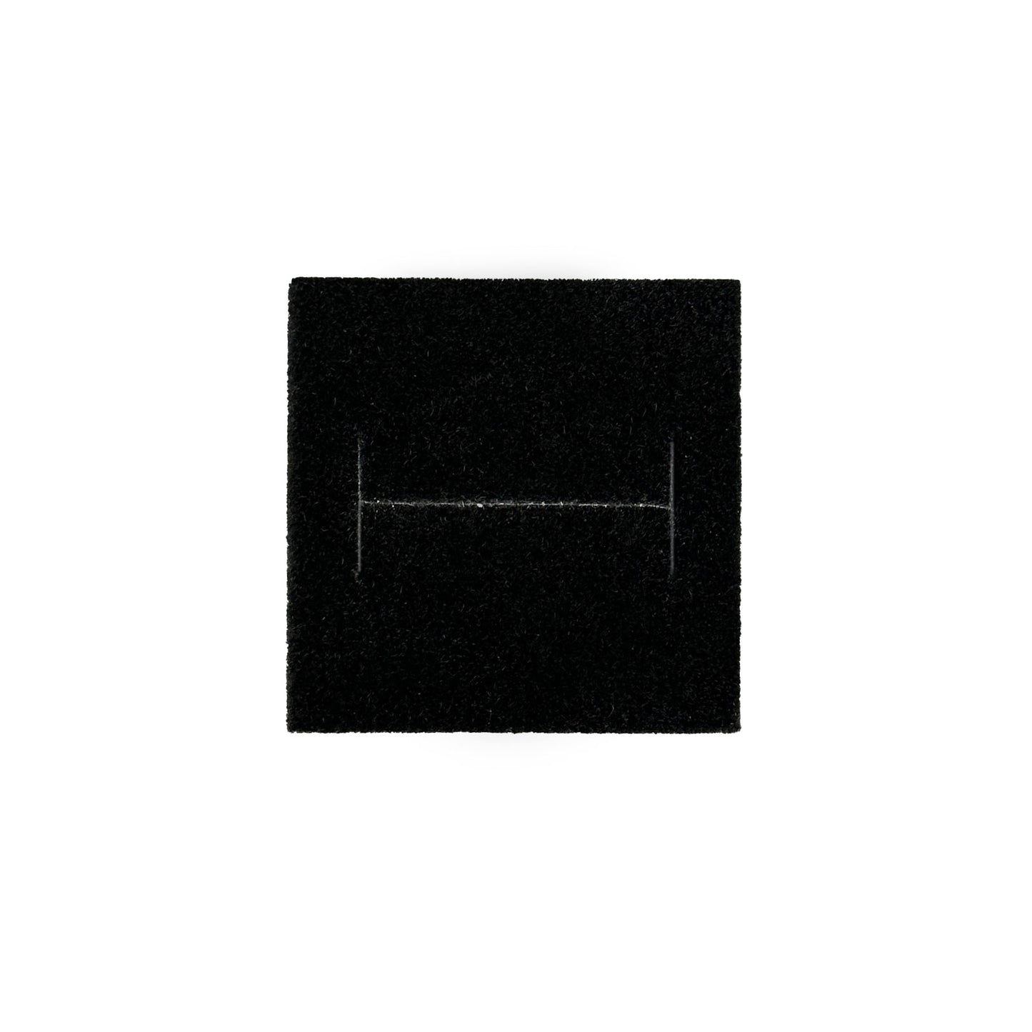1 9/16" x 1 9/16" Wood Grain Pattern Paper Ring Box with Black Foam Insert