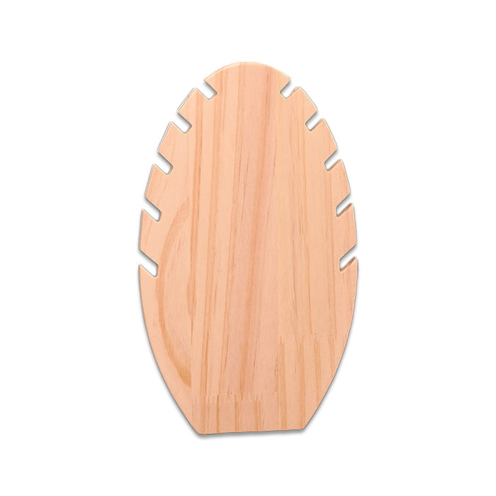 10.5" Natural Wood Necklace Jewelry Display Stand (2-Pack)