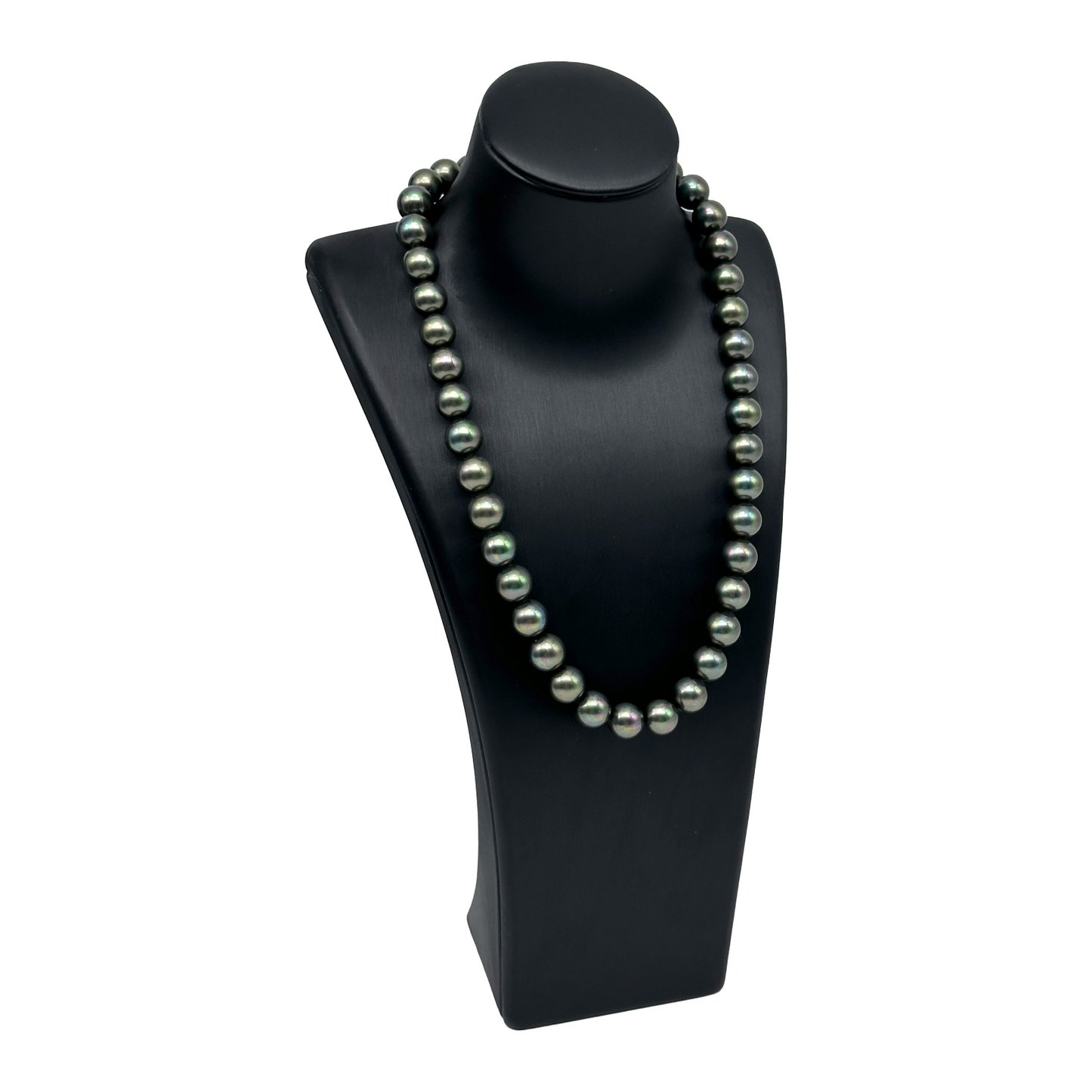 10" Black PU Linen Texture Ultra-Durable Necklace Bust Display