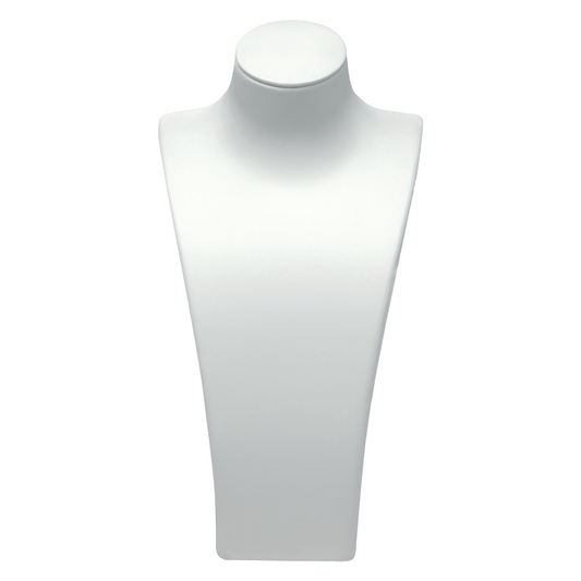 10" White PU Linen Texture Ultra-Durable Necklace Bust Display