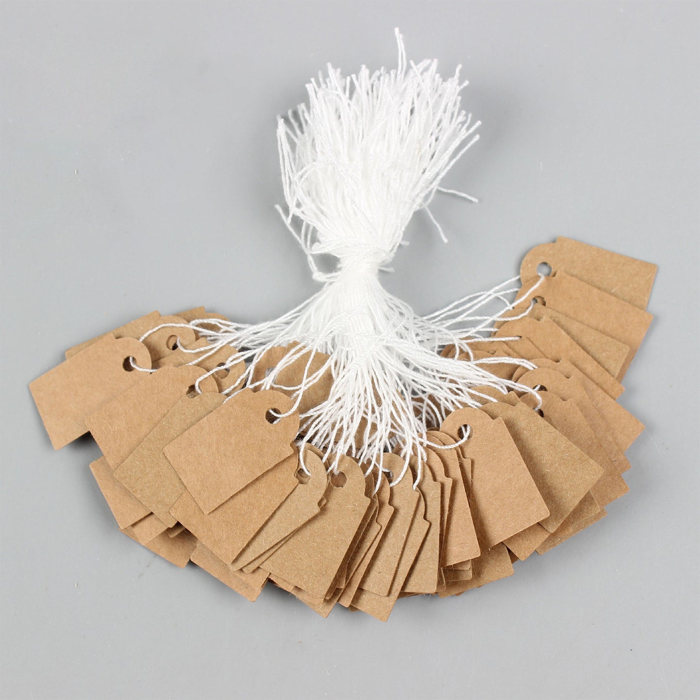 22 x 35mm Kraft Paper Knotted String Price Tags