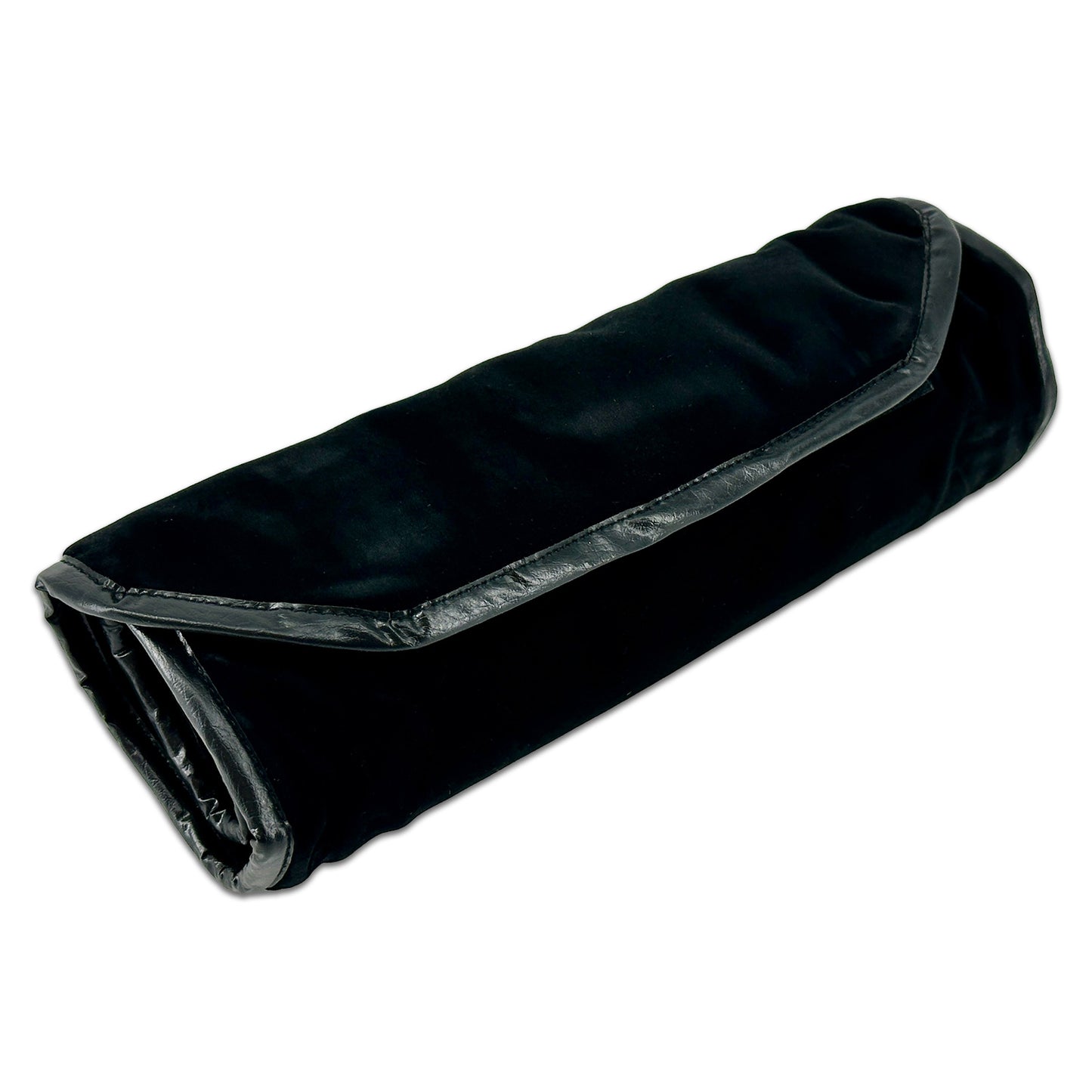 11" x 8 1/2" Black Velvet Combination Travel Jewelry Case Roll