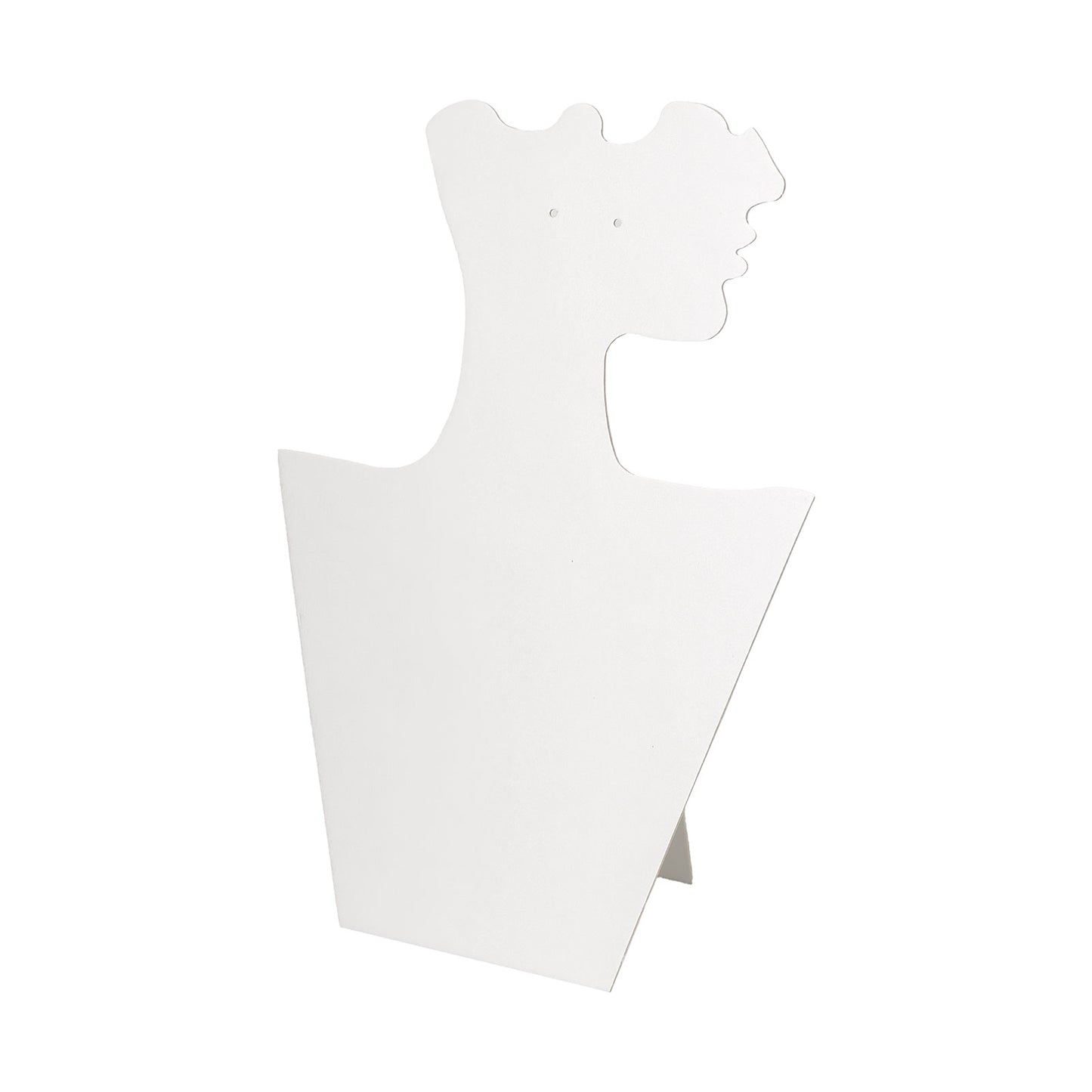 12" White Cardboard Necklace and Earring Easel Display