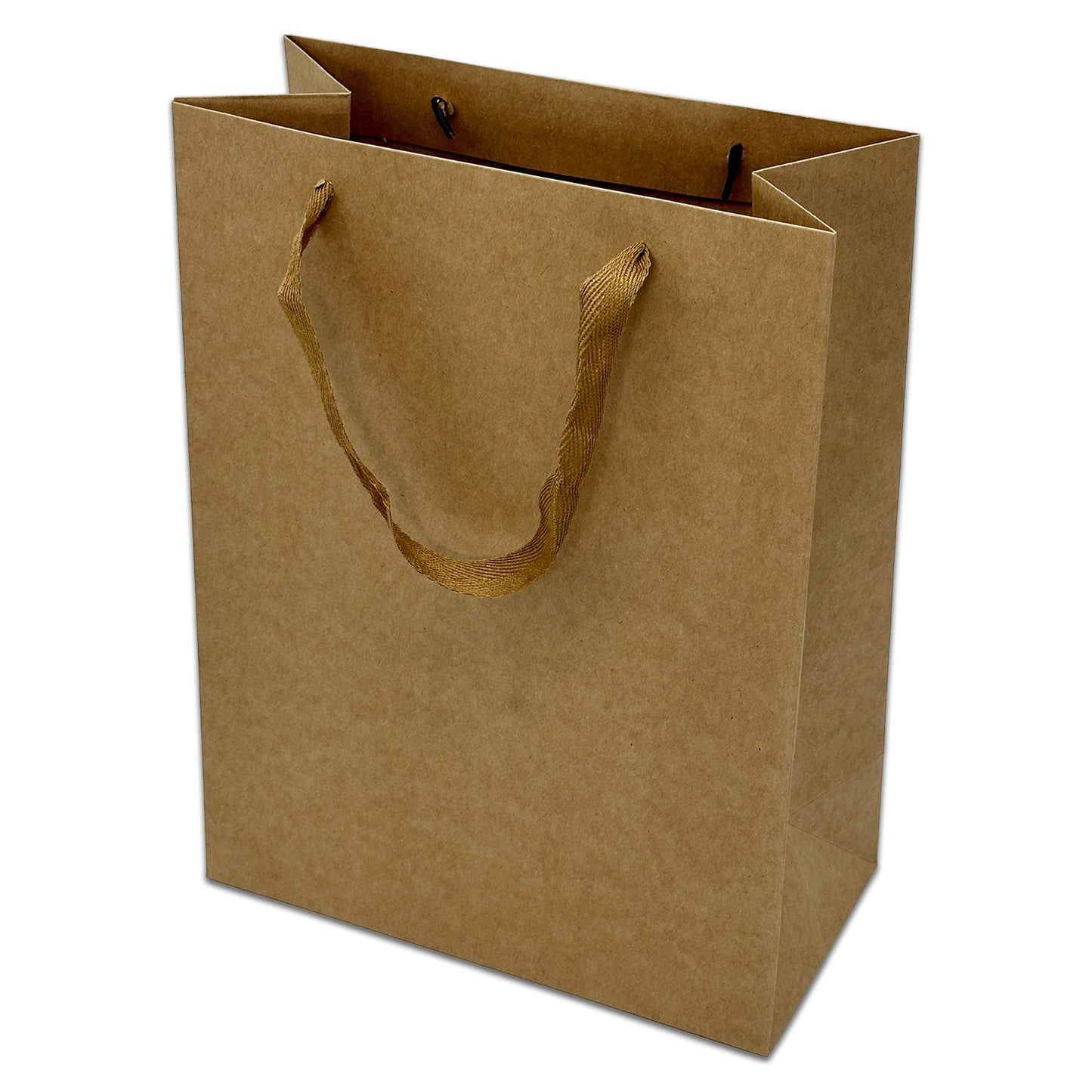 13" x 10" x 5" Kraft Paper Gift Bags with Fabric Handles