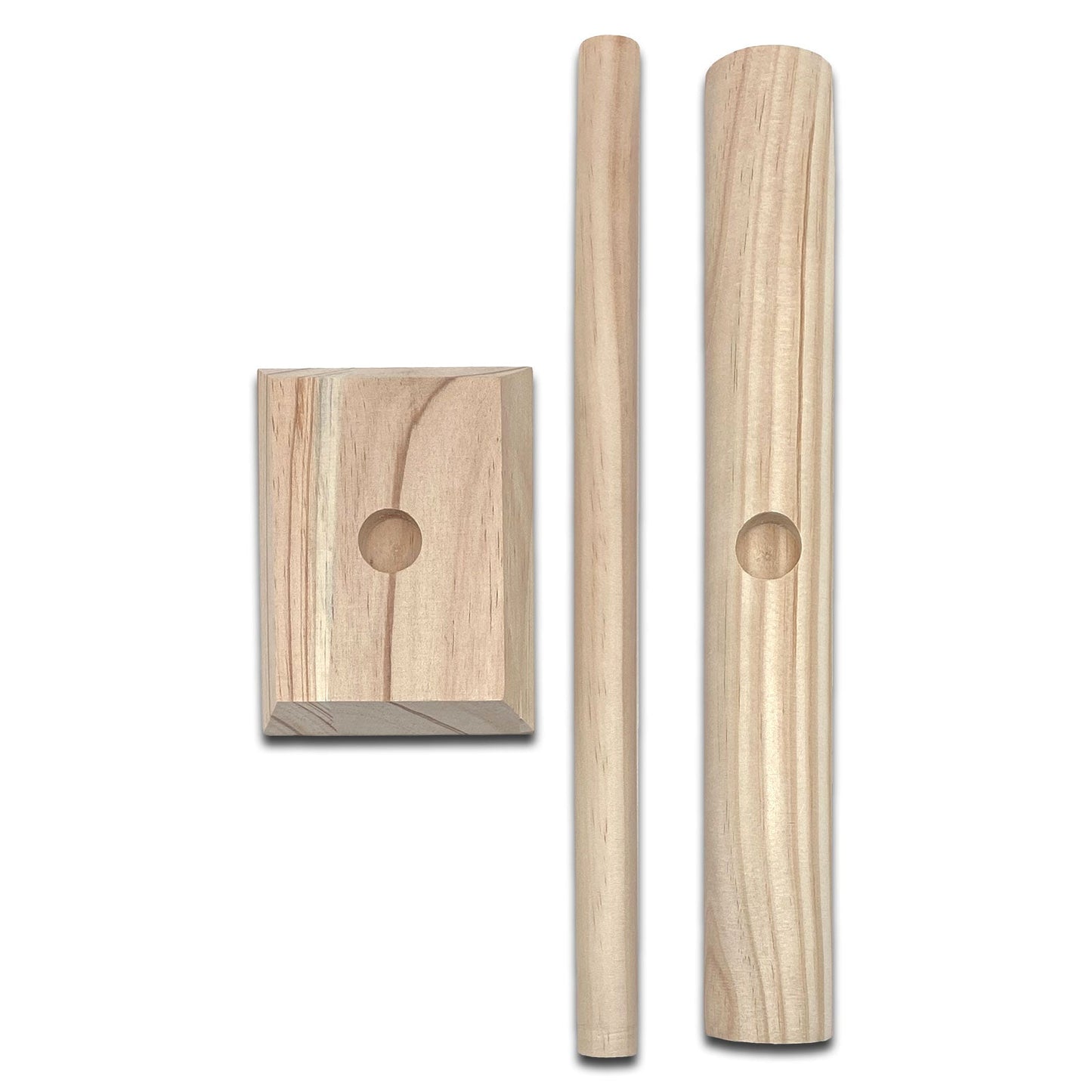 18" Natural Wood Single Round T-Bar Display