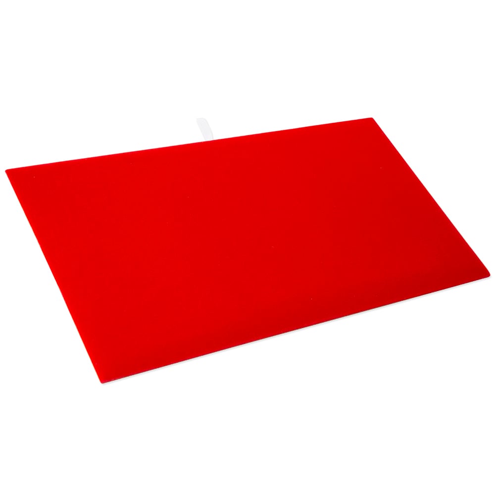 14 1/8" x 7 5/8" Red Velvet Display Pad Tray Insert (2-Pack)