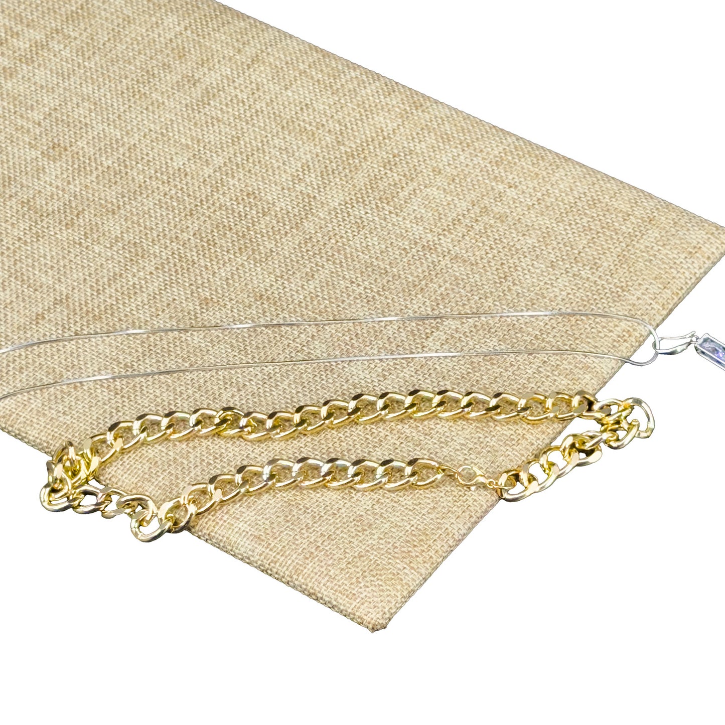 14 1/4" x 7 3/4" Burlap Padded Display Pad (2-Pack)