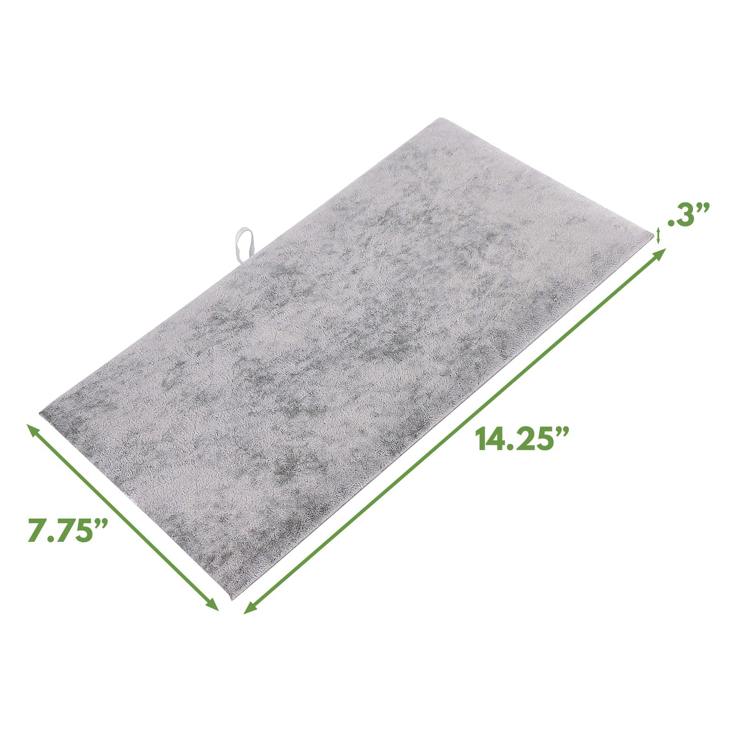 14 1/4" x 7 3/4" Grey Velvet Padded Display Pads (2-Pack)