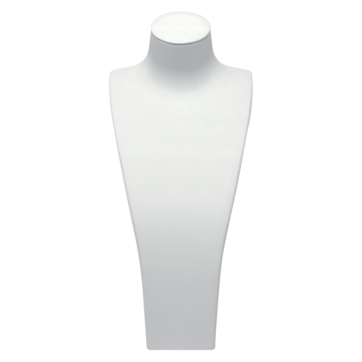 15 1/2" White PU Linen Texture Necklace Bust Display