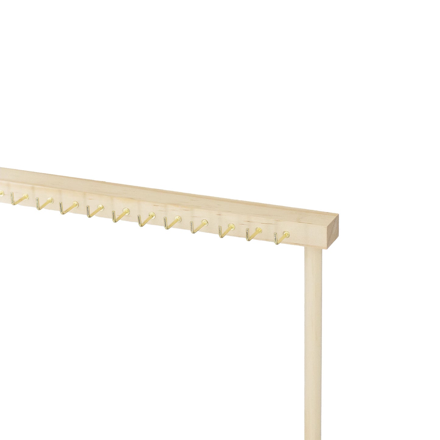 15 3/4" x 15 3/4" Wood Jewelry Display Stand with 18 Hooks