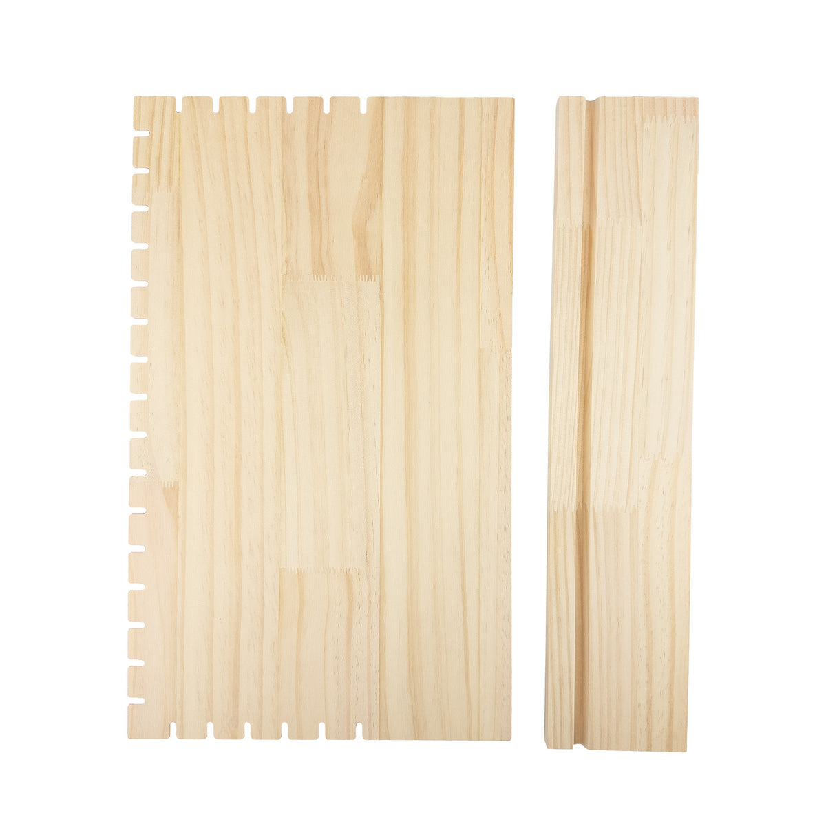 15 3/4" x 9" Beige Microfiber Natural Wood Necklace Easel Display