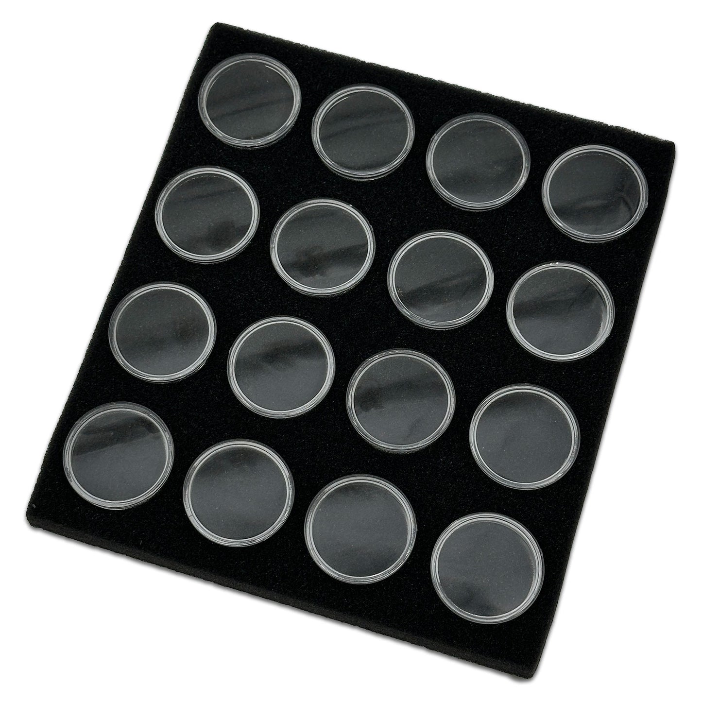16 Piece Black Foam Gem Jars
