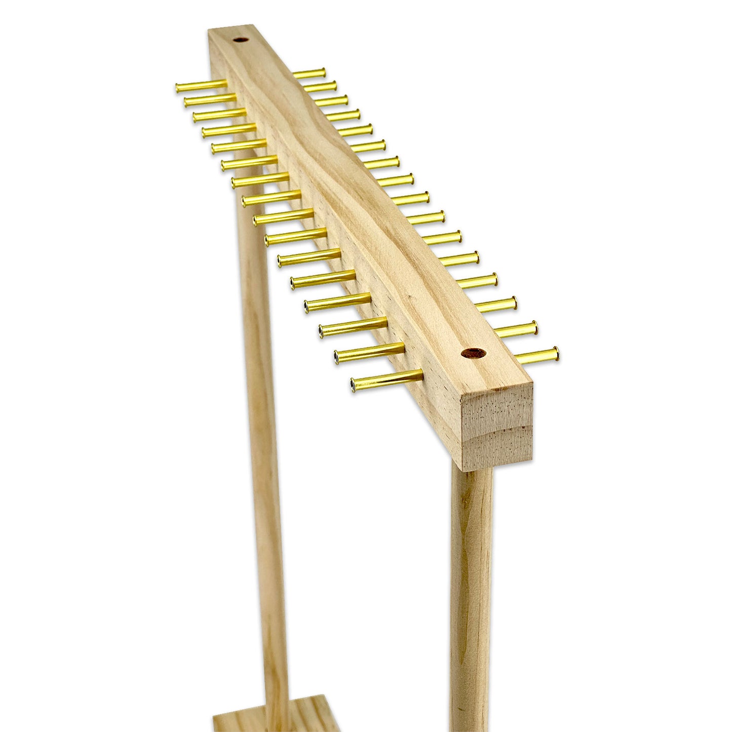 16" x 13" Two-Sided Pine Wood Necklace Display Stand with 32 Pegs