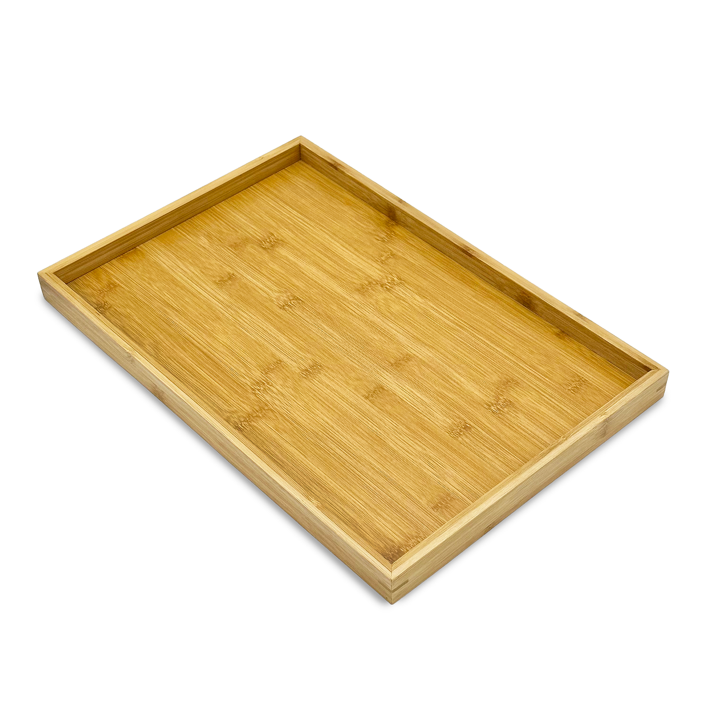 17.75" x 11.8" Rectangular Bamboo Jewelry Organizer Tray