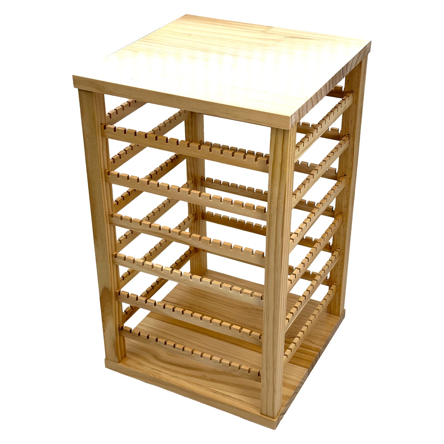 17" x 10" Natural Pine Wood Rotating Earring Display Stand
