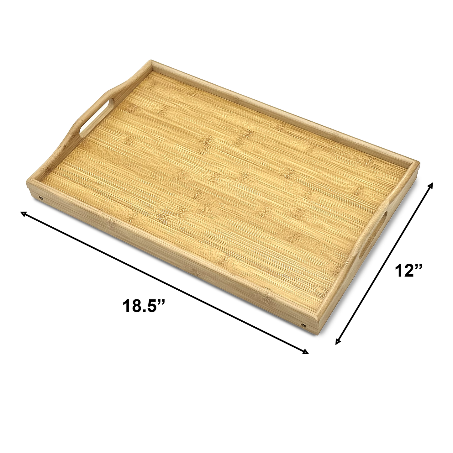 18.5" x 12" Natural Bamboo Folding Tray Table