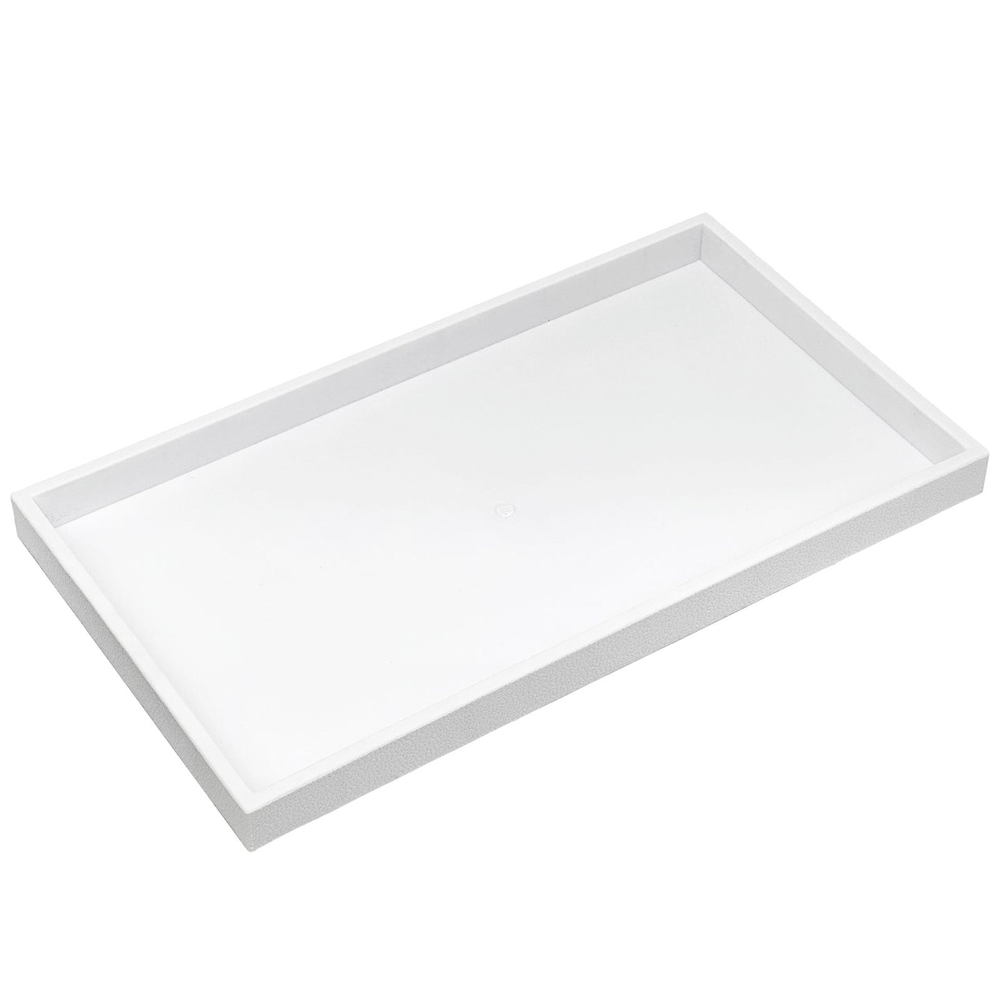 1"H White Plastic Display Tray