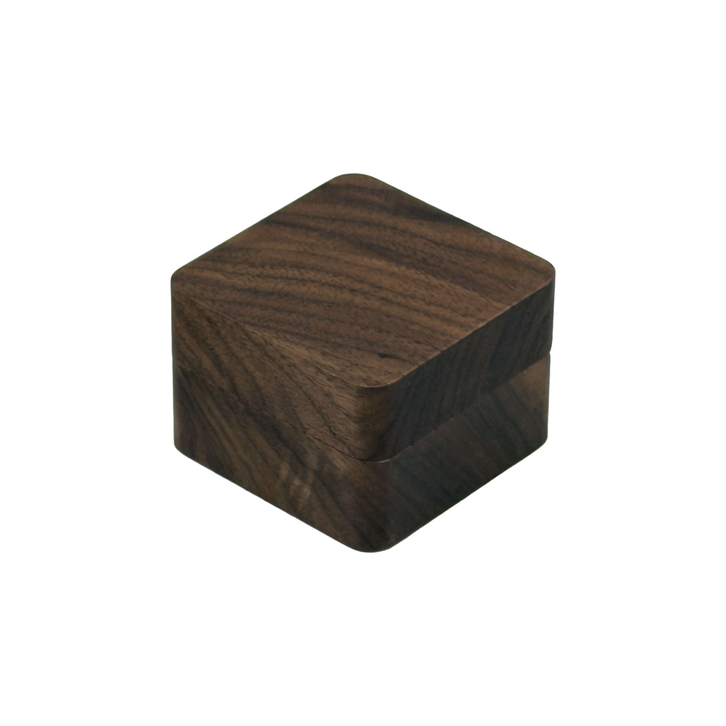 2 1/8" x 2 1/8" x 1 1/2" Dark Walnut Ring Box