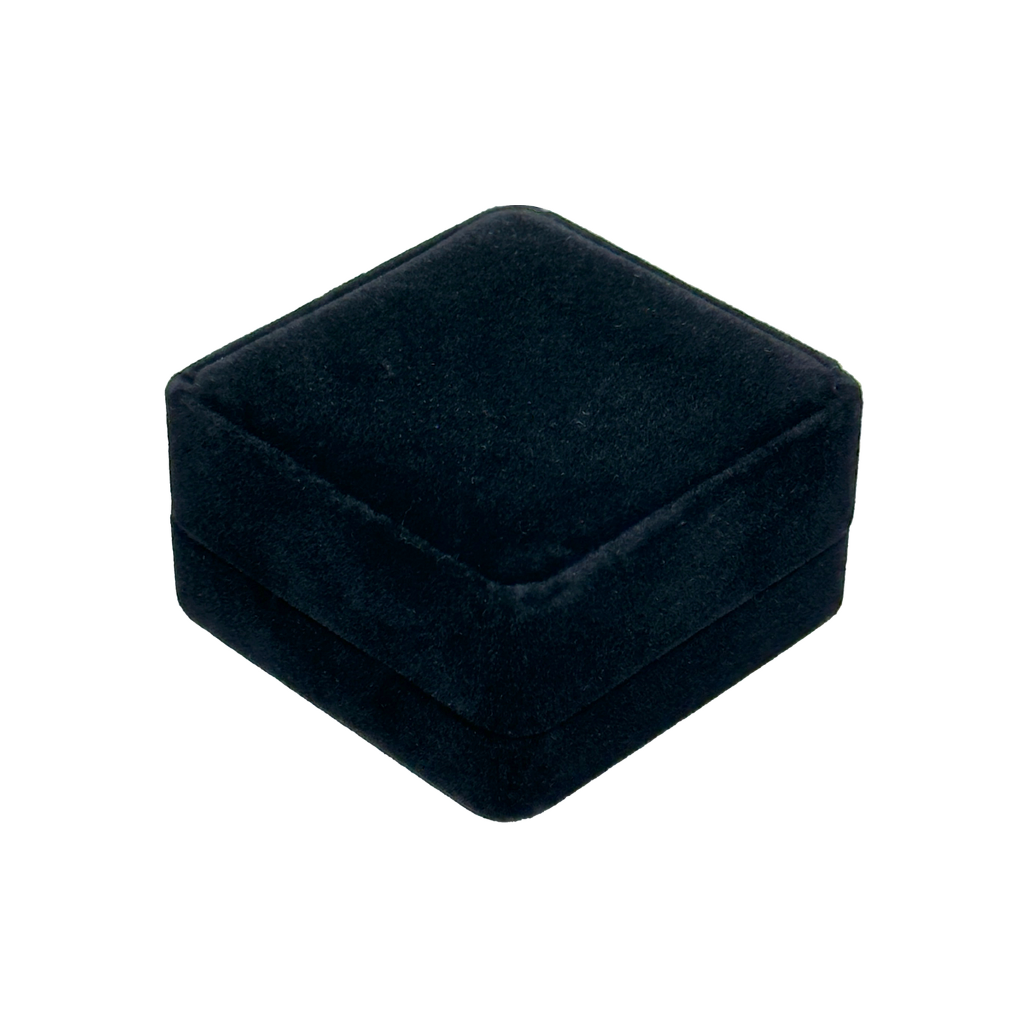 2 3/4" x 2 3/4" Single Deluxe Plush Black Velvet Earring/Pendant Box