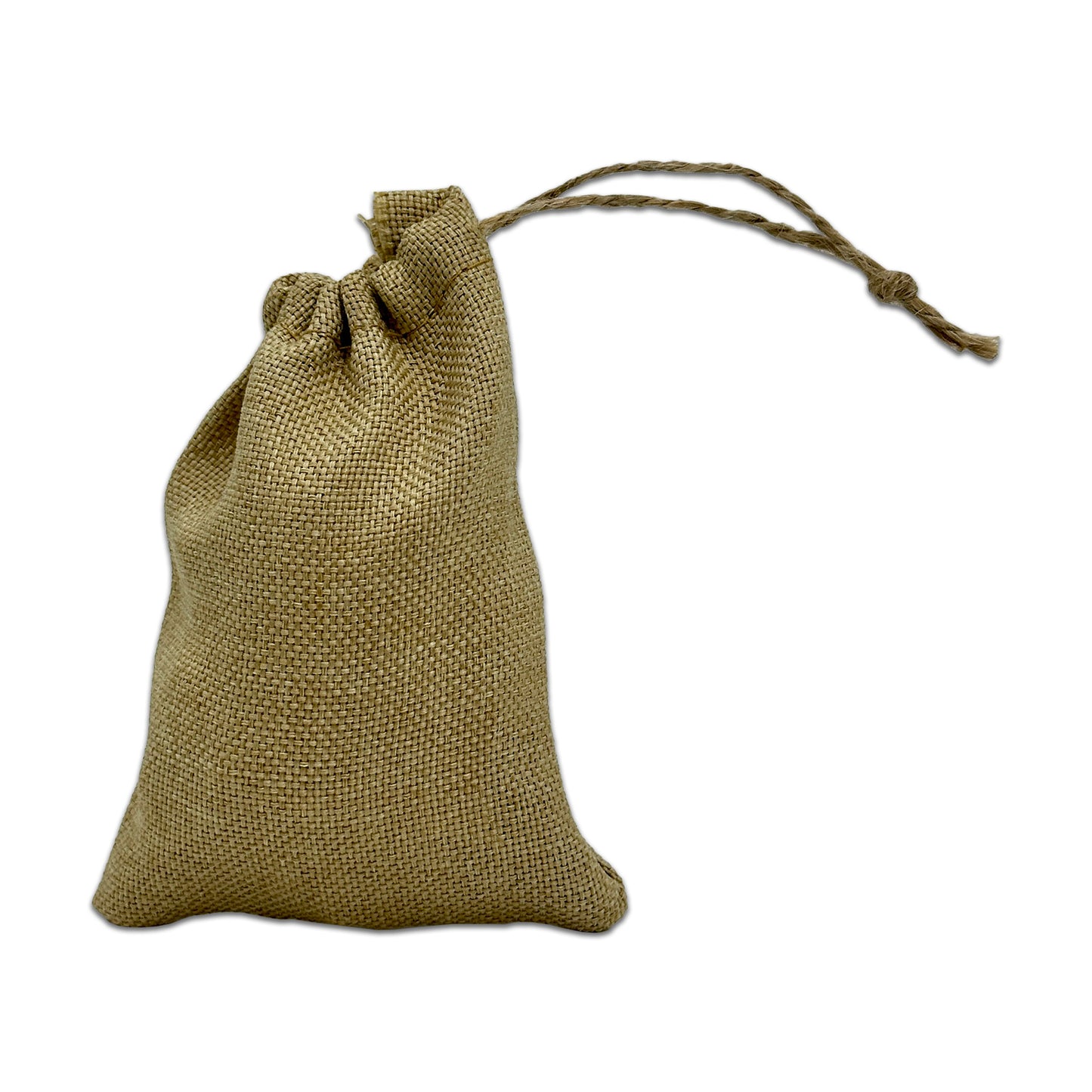 2 3/4" x 3 3/4" Linen Burlap Drawstring Gift Bag Pouches