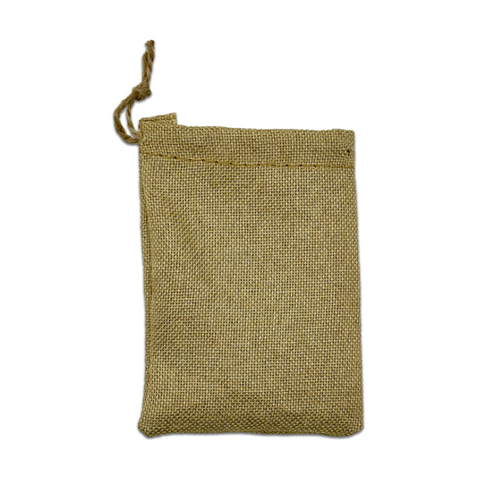 2 3/4" x 3 3/4" Linen Burlap Drawstring Gift Bag Pouches