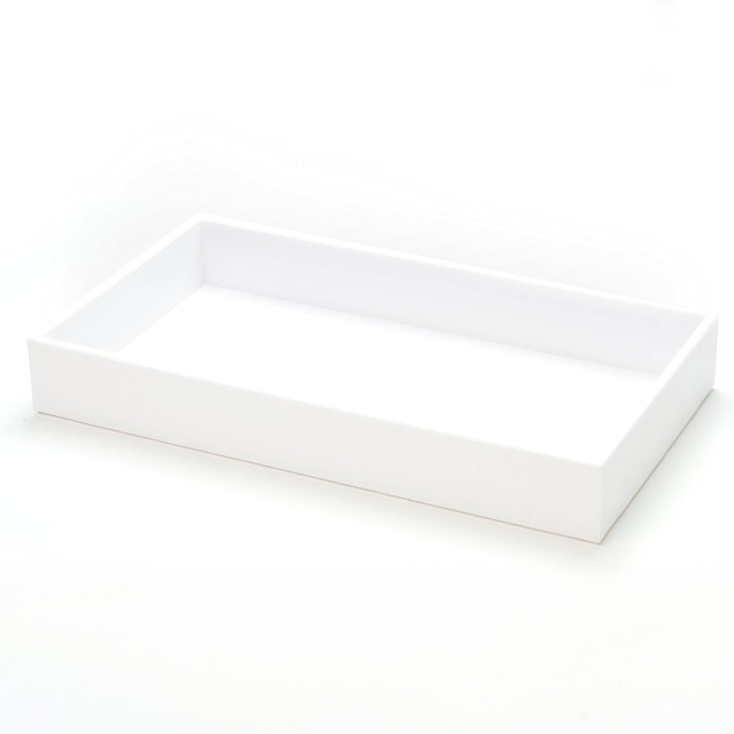 2" High Standard Size White Stackable Plastic Tray