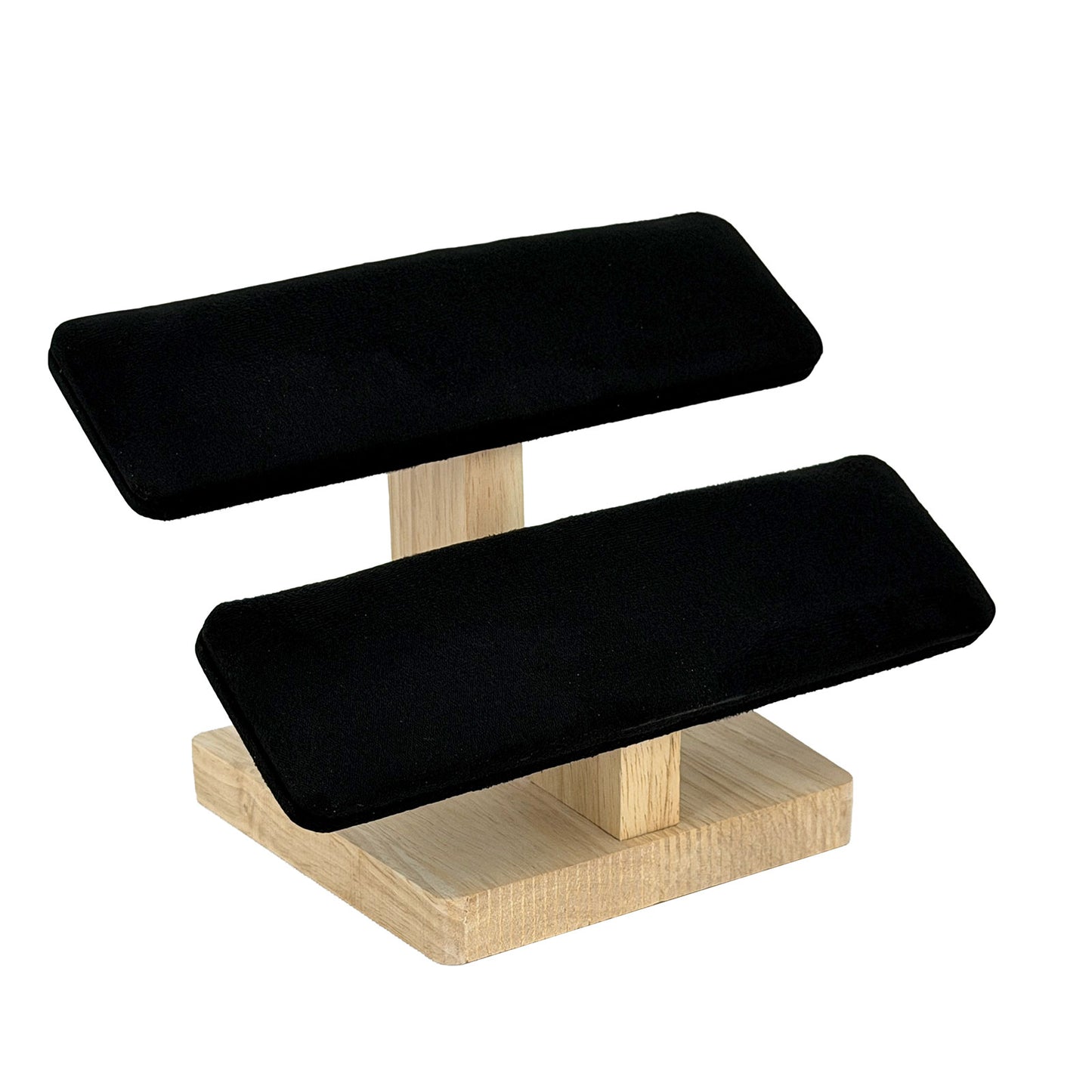 2 Tier Black Velvet T-Bar Bracelet Display
