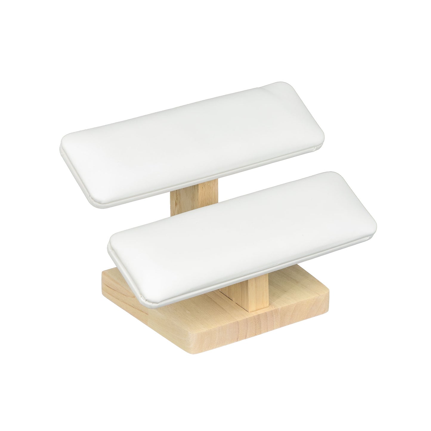 2 Tier White Velvet T-Bar Bracelet Display