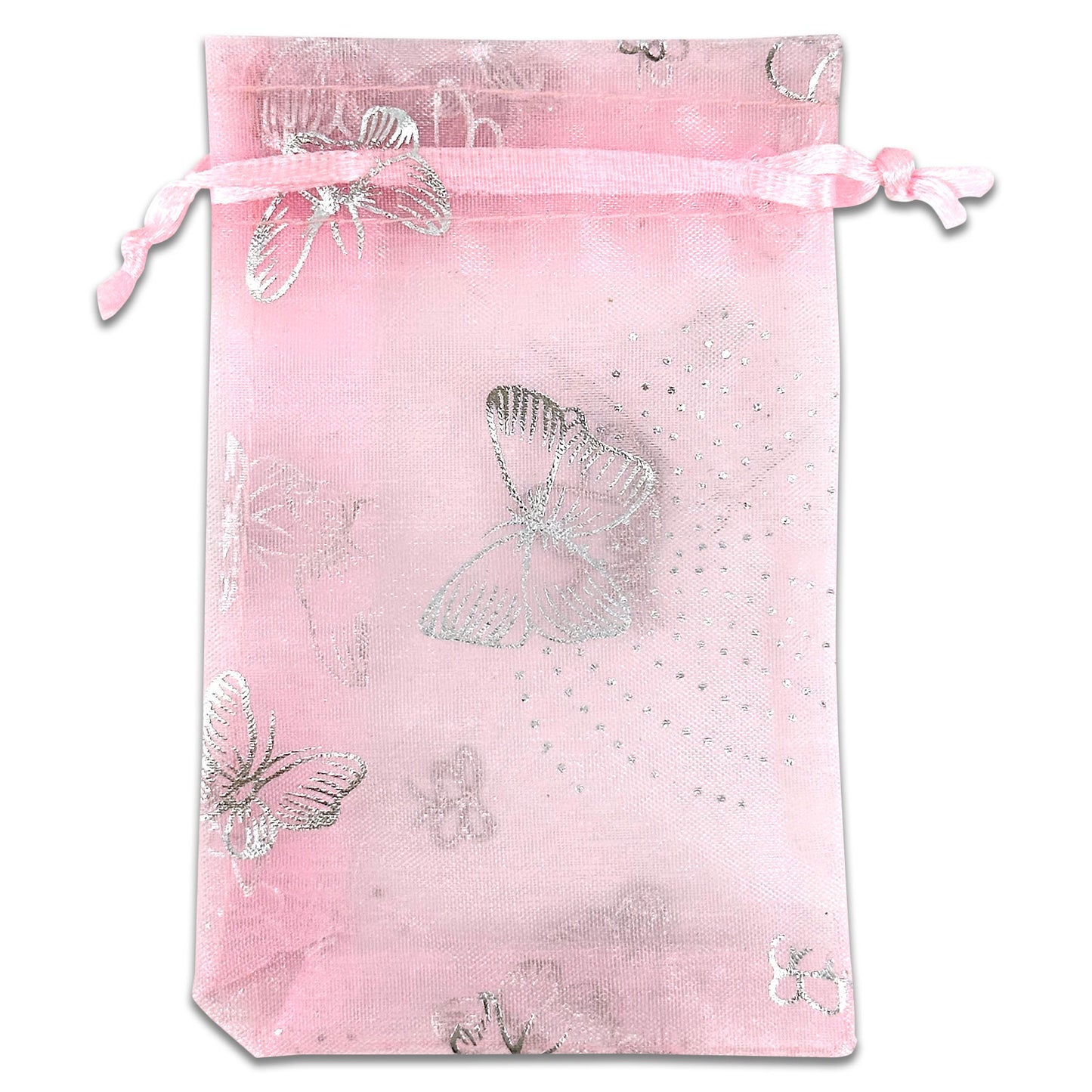 2" x 2 3/4" Mixed Metallic Print Organza Drawstring Pouch Pack