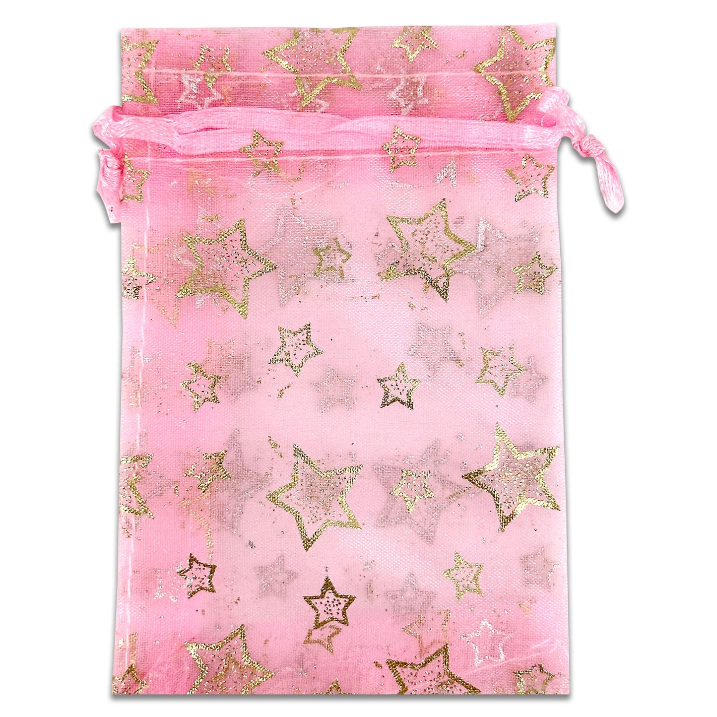 2" x 2 3/4" Mixed Metallic Print Organza Drawstring Pouch Pack