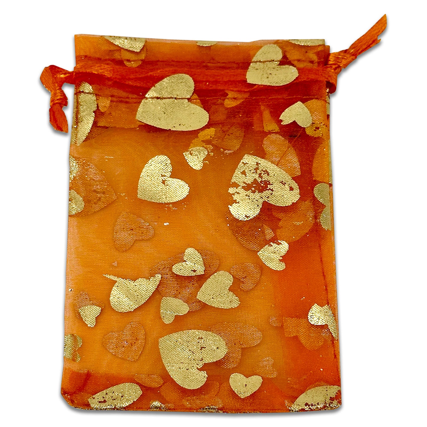 2" x 2 3/4" Mixed Metallic Print Organza Drawstring Pouch Pack