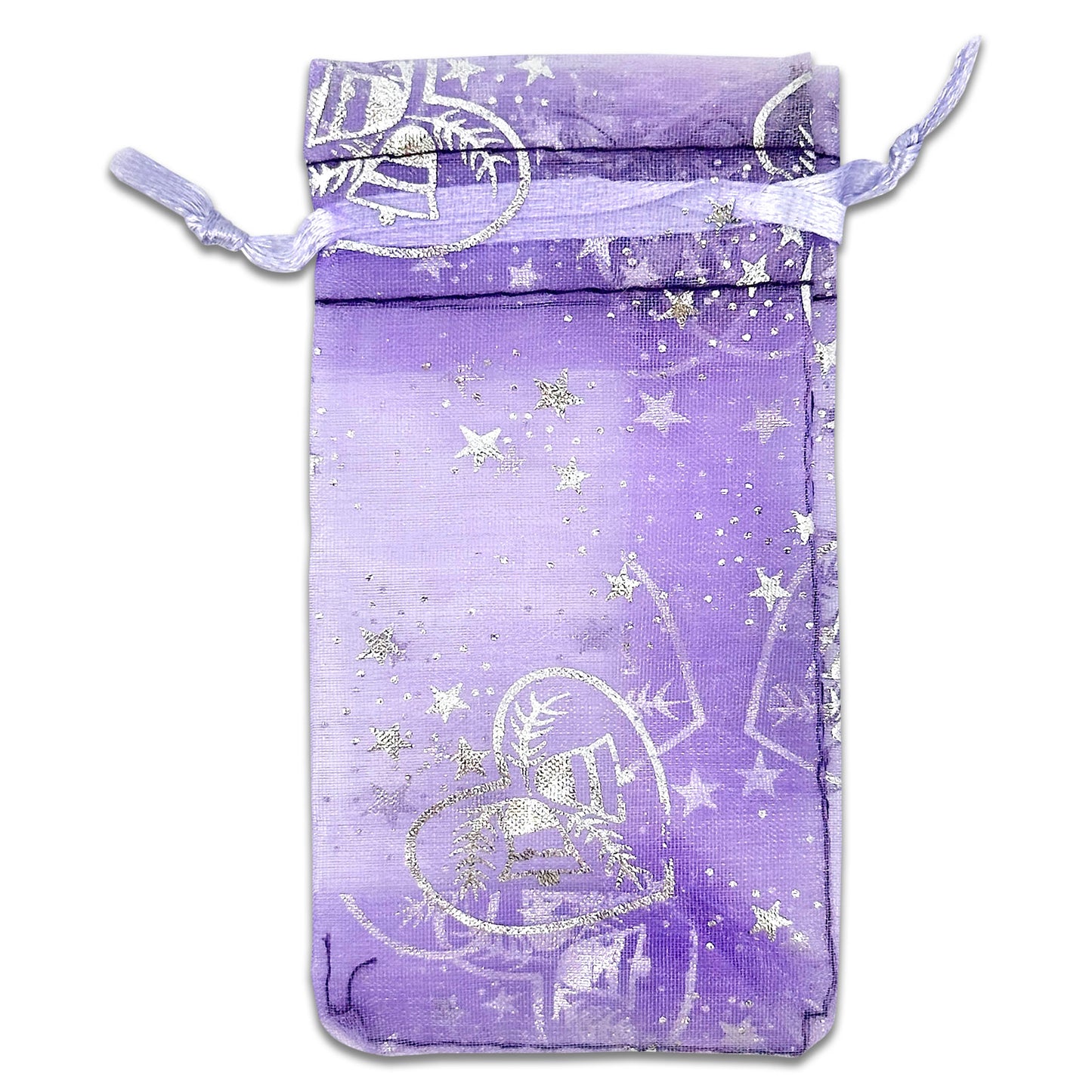 2" x 3 1/2" Mixed Metallic Print Organza Drawstring Pouch Pack