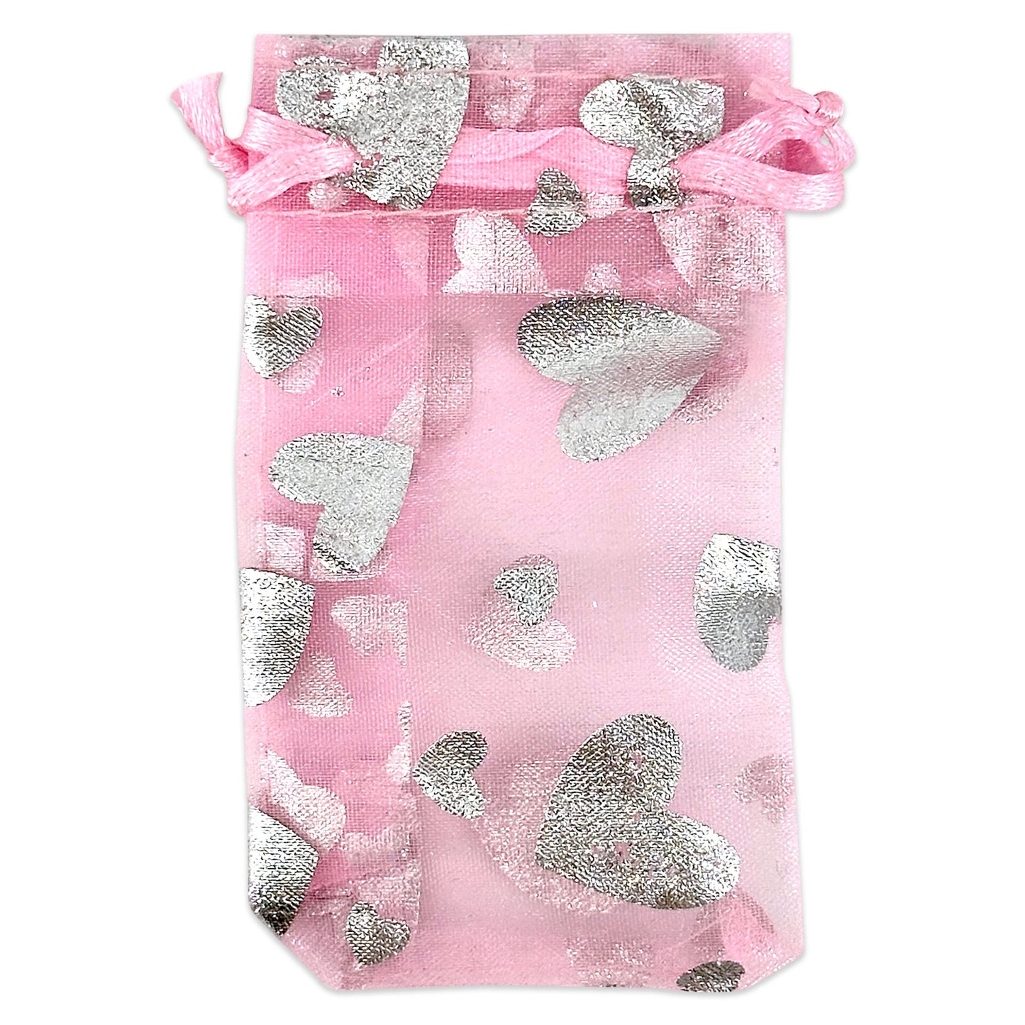 2" x 3 1/2" Mixed Metallic Print Organza Drawstring Pouch Pack