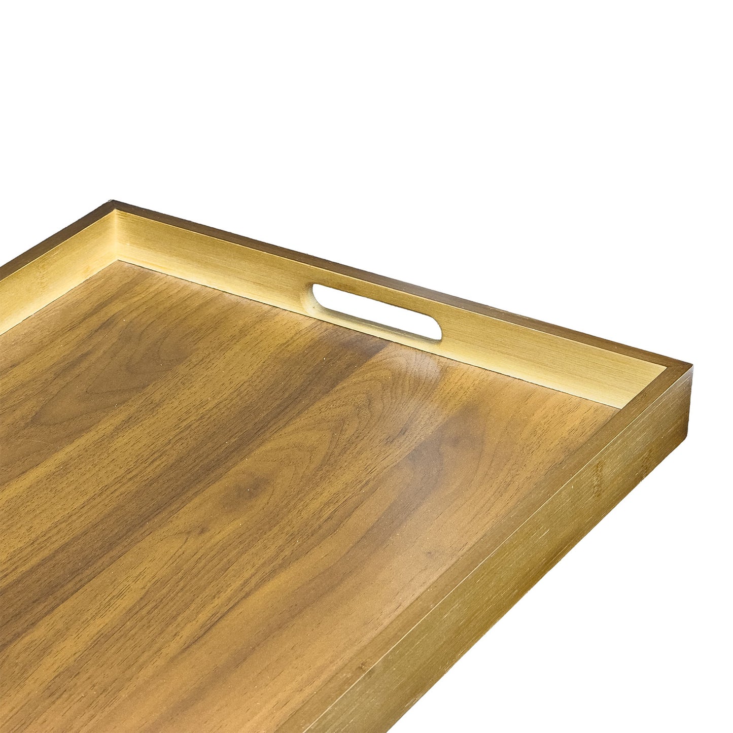 20 1/2" x 13 3/8" Large MDF Wood Serving Tray with Handles
