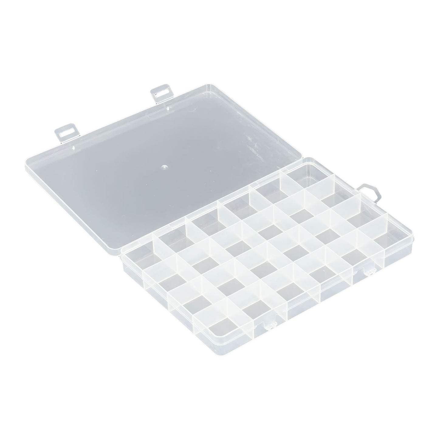 24 Grid Clear Plastic Compartment Organizer Storage Case