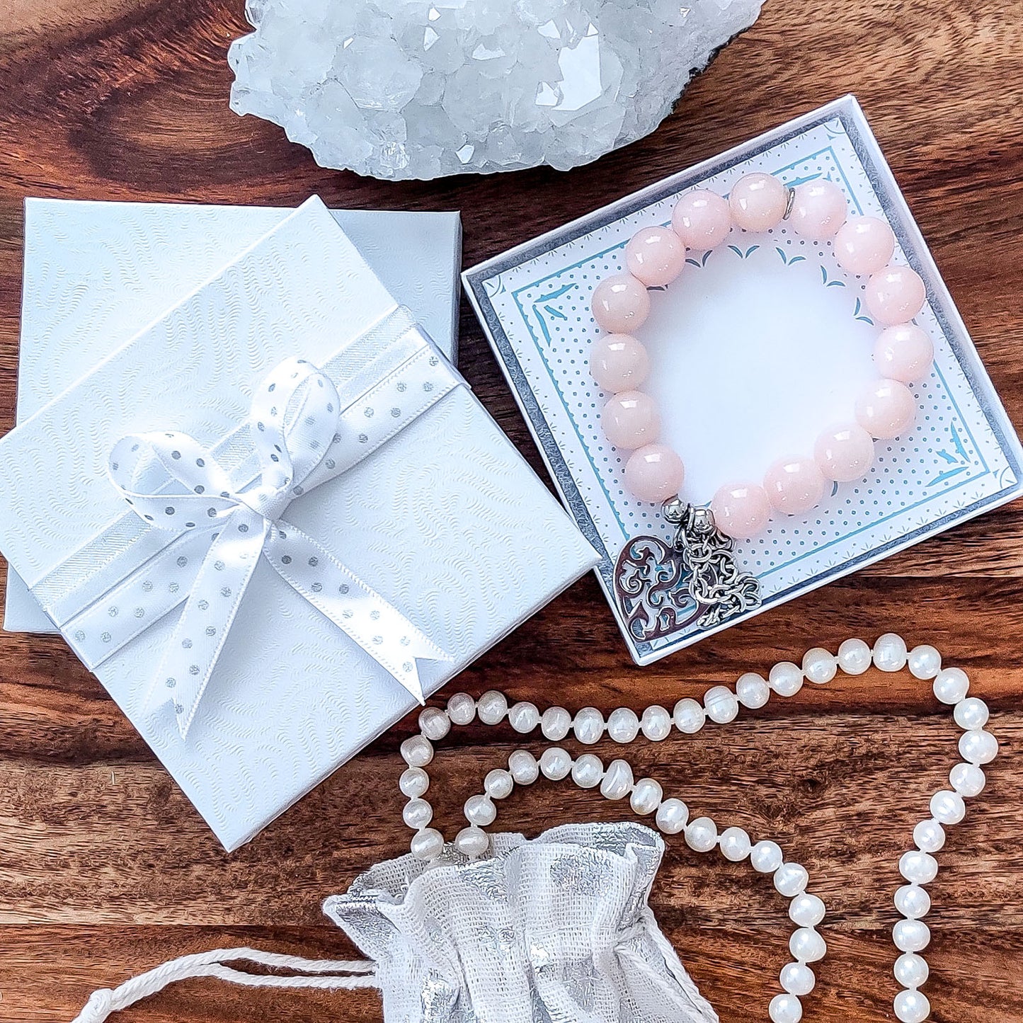 8"x 2"x 1" White Swirl Cotton Filled Box