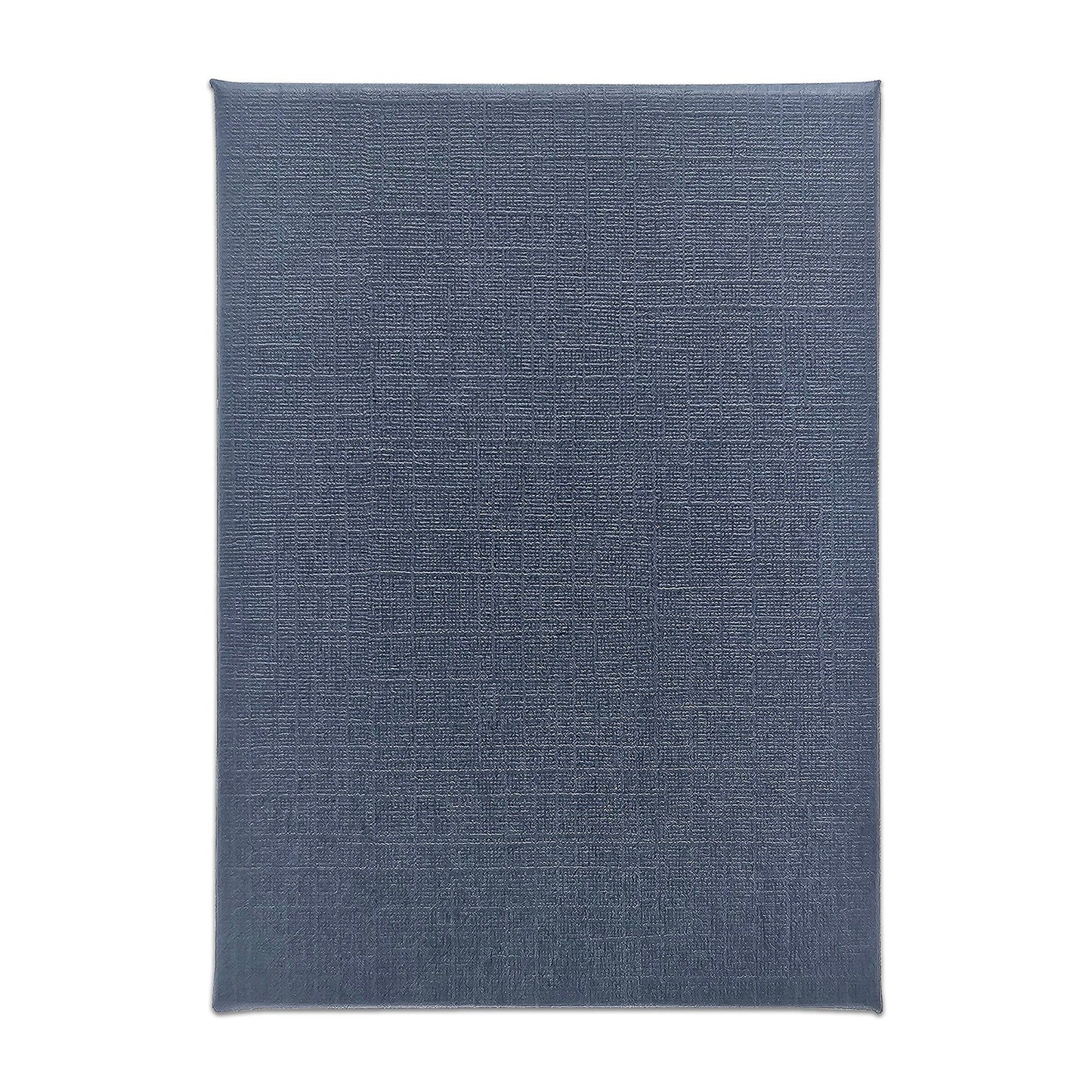 3 1/4" x 2 1/4" x 1" Navy Linen Pattern Cotton Filled Paper Box