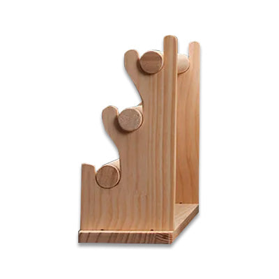 3 Tier Wood Round T-Bar Bracelet Display