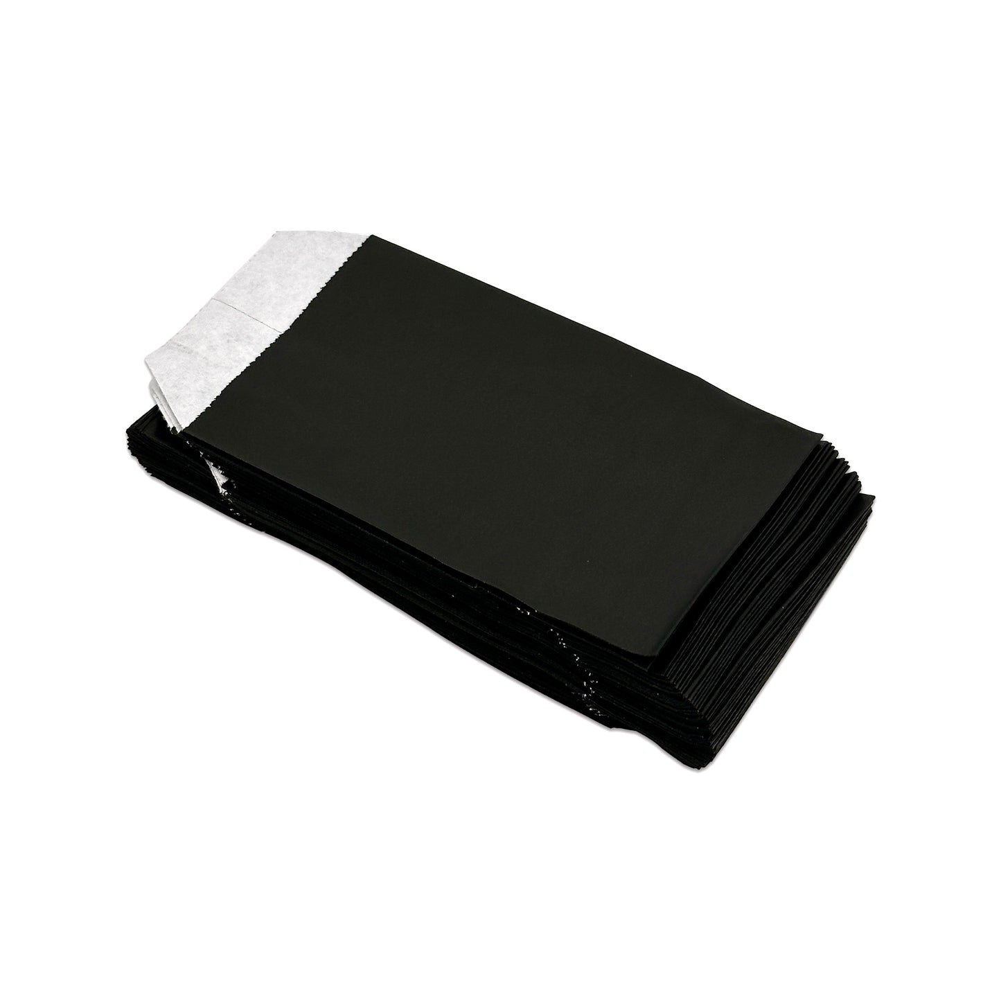 3" x 5" Black Flat Paper Gift Shopping Bags