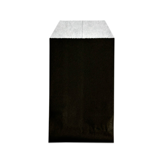 3" x 5" Black Flat Paper Gift Shopping Bags
