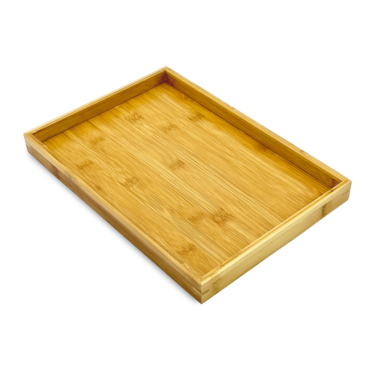 13" x 9" Rectangular Bamboo Jewelry Organizer Tray