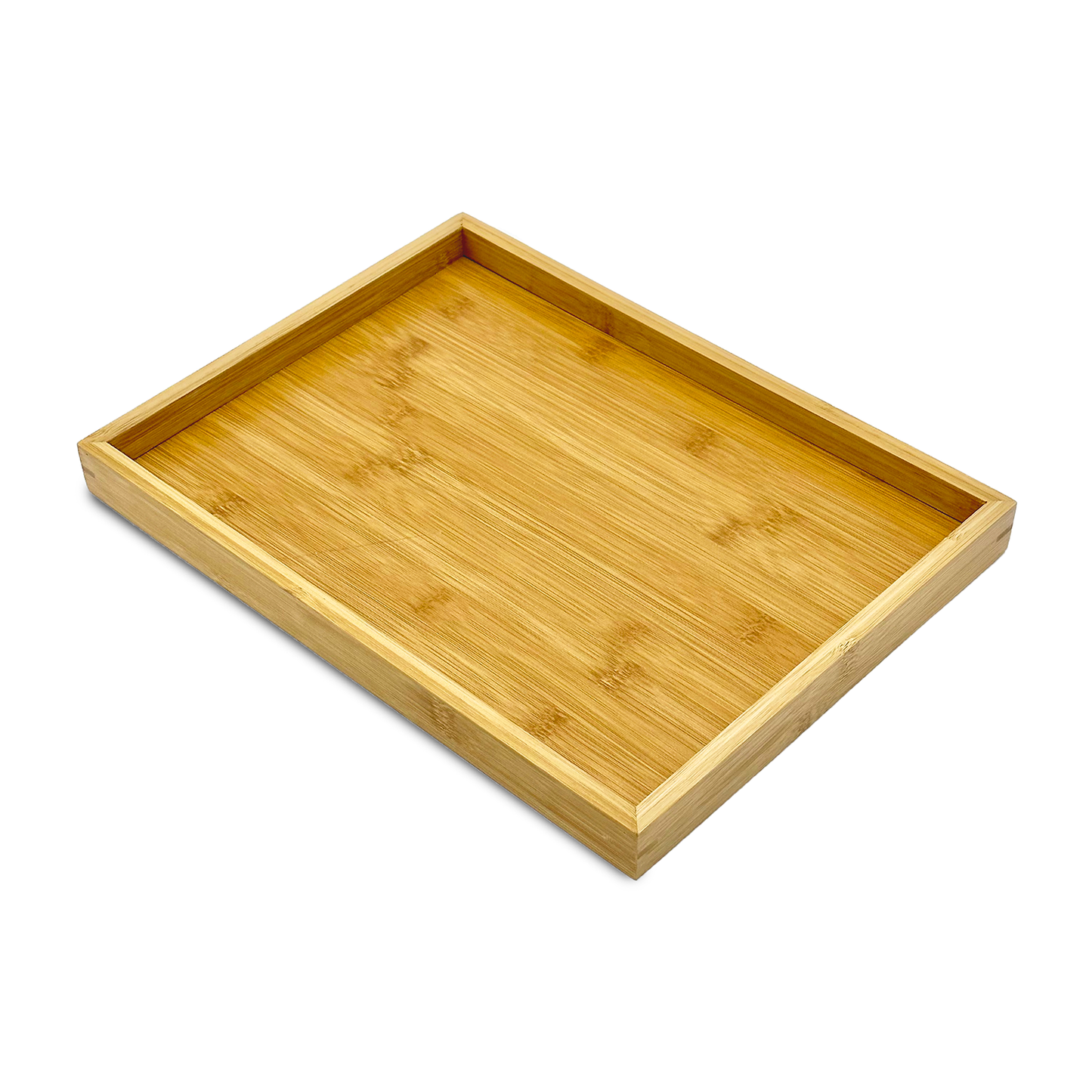 13.75" x 10.25" Rectangular Bamboo Jewelry Organizer Tray