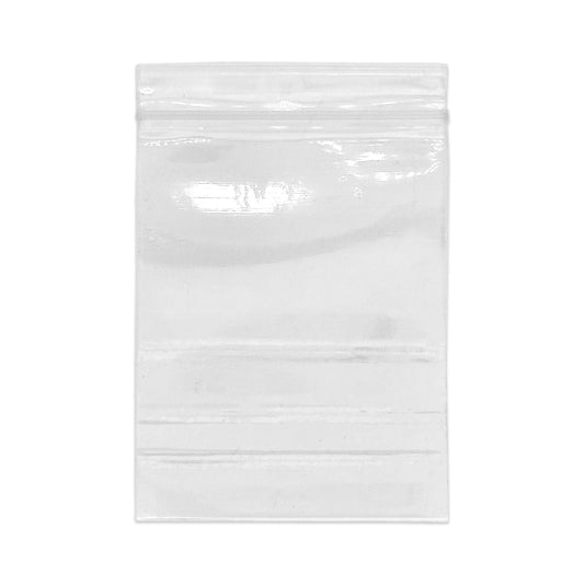 3 15/16" x 4 1/3" Resealable 2.5 Mil Thick Clear Zip Plastic Bag
