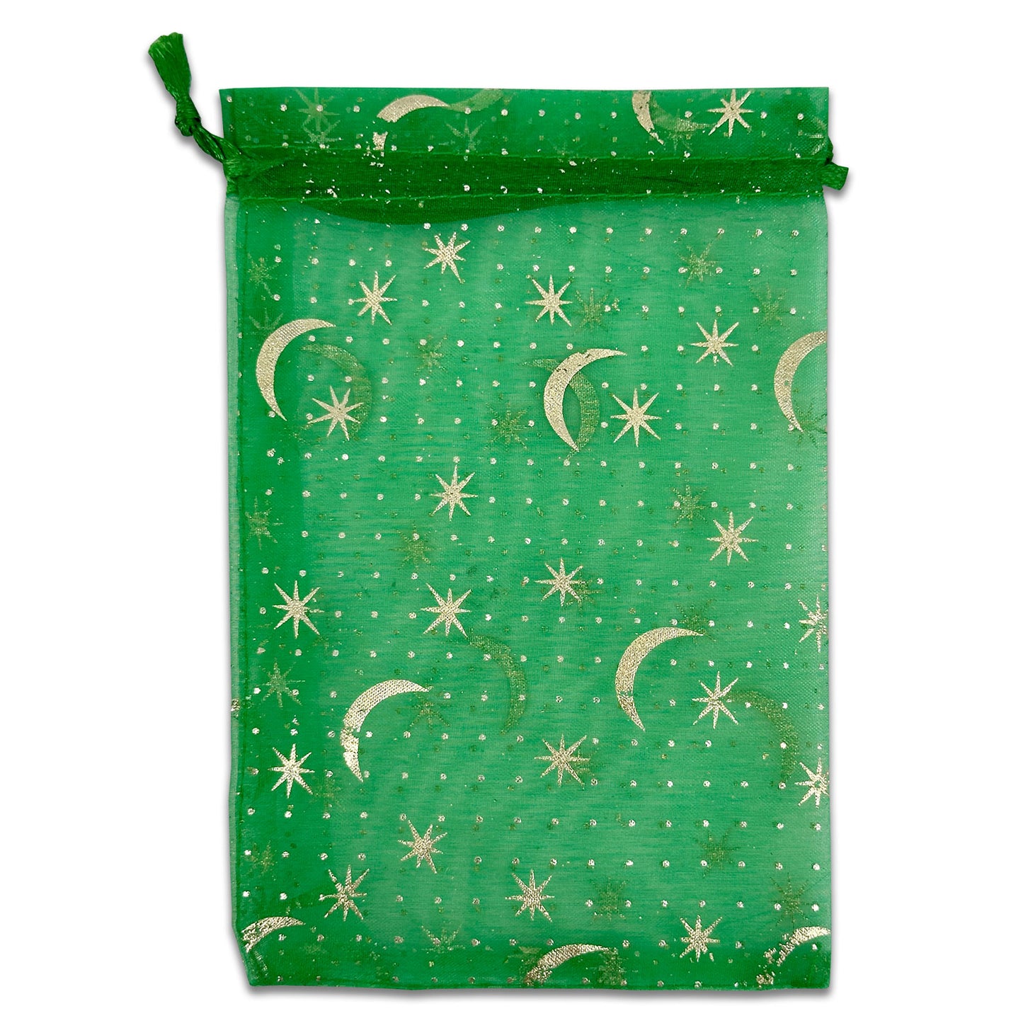 4" x 6" Mixed Metallic Print Organza Drawstring Pouch Pack