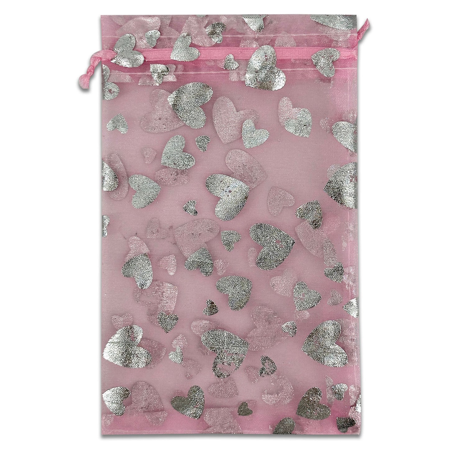 4" x 6" Mixed Metallic Print Organza Drawstring Pouch Pack