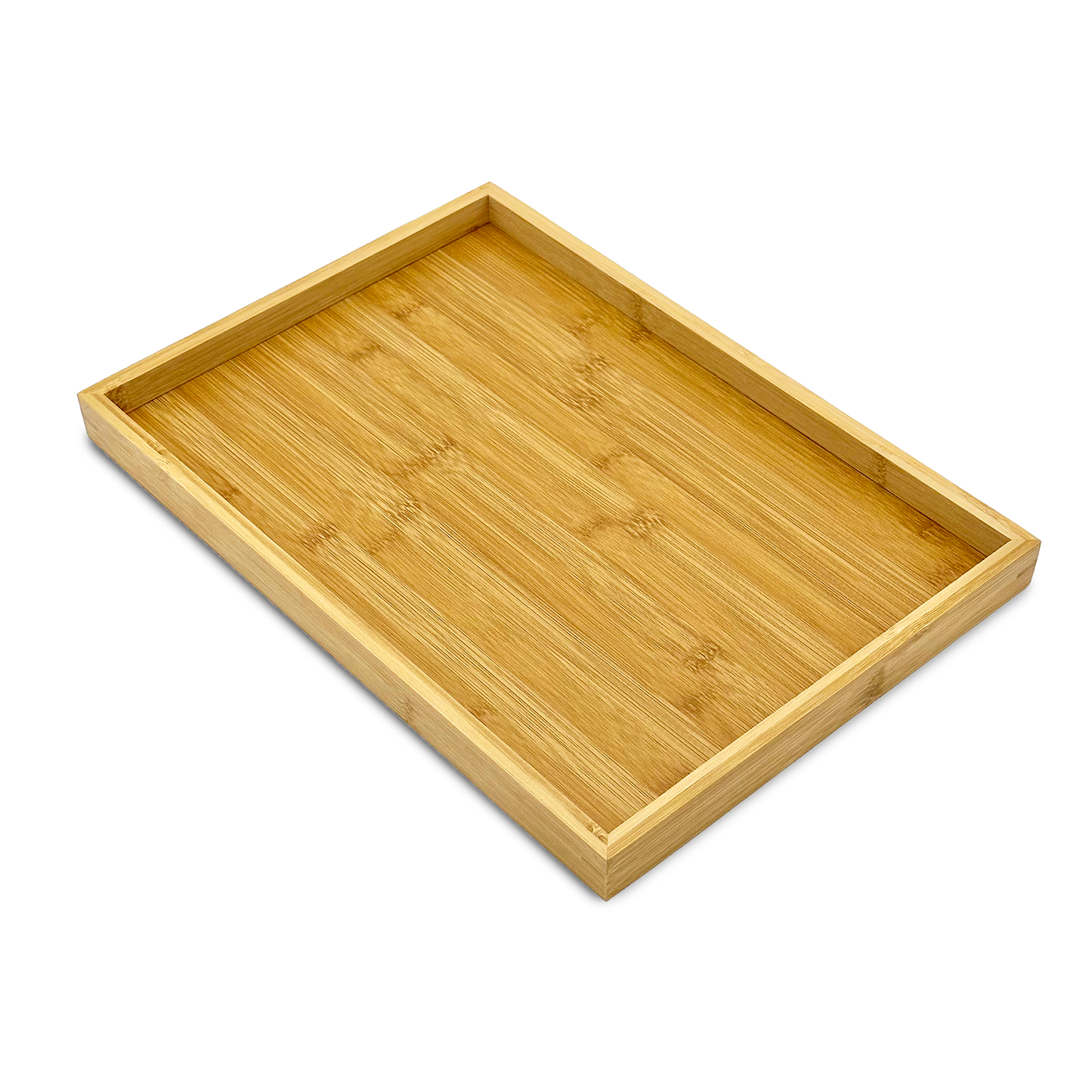 15.75" x 11" Rectangular Bamboo Jewelry Organizer Tray