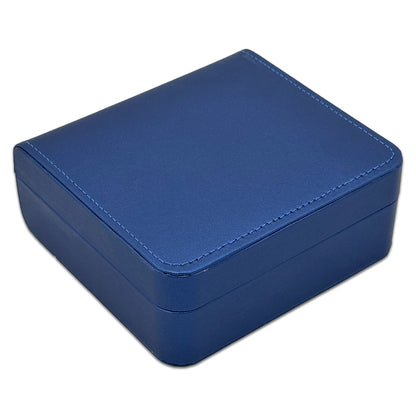 5 1/2" x 5" Blue Leatherette Combination Jewelry Display Box