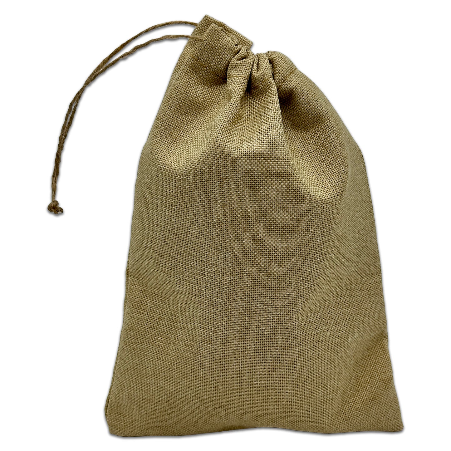 5 3/4" x 7 3/4" Linen Burlap Drawstring Gift Bag Pouches